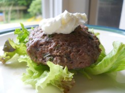 This is what my lamb burger looked like.  It was delicious!